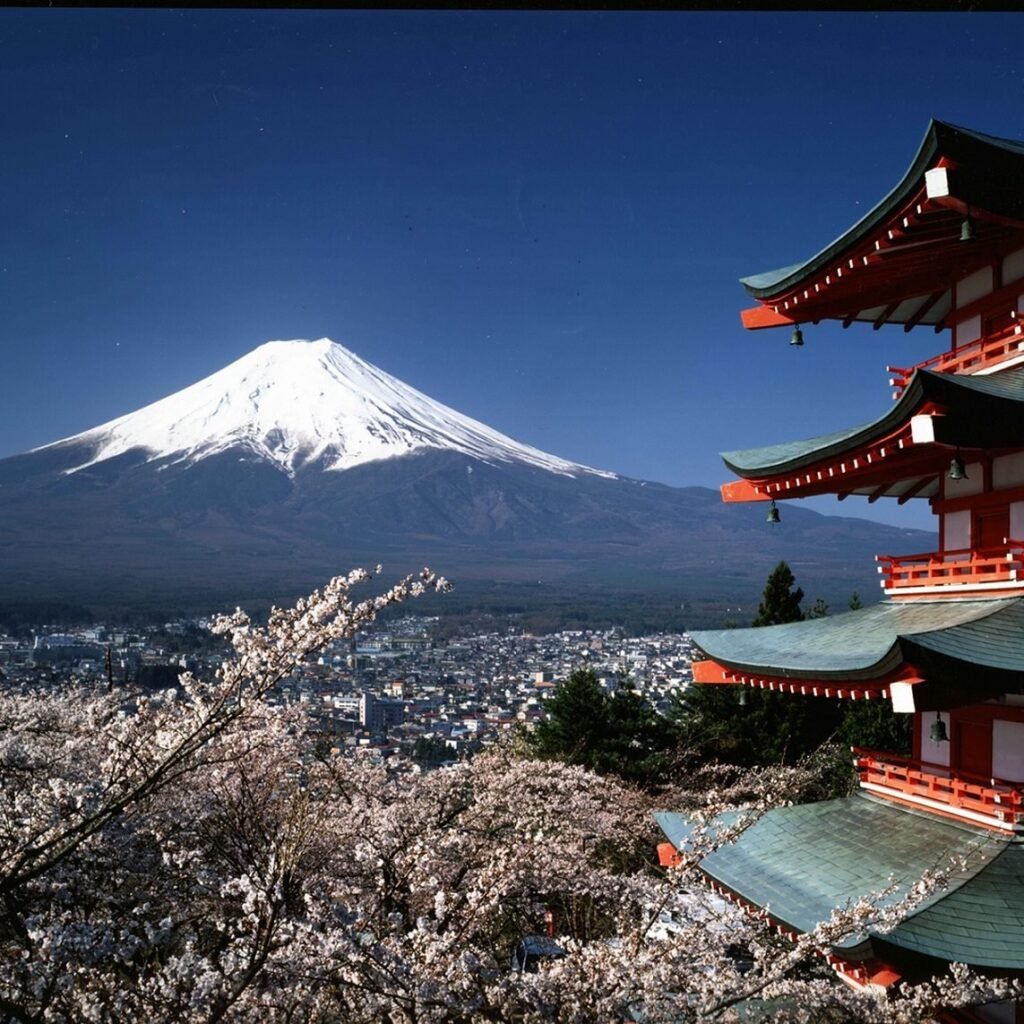 عواصم اليابان و جبل فوجي